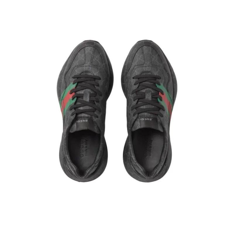 GUCCI Rhyton Low-Top Chunky Sneakers Men's Black-2