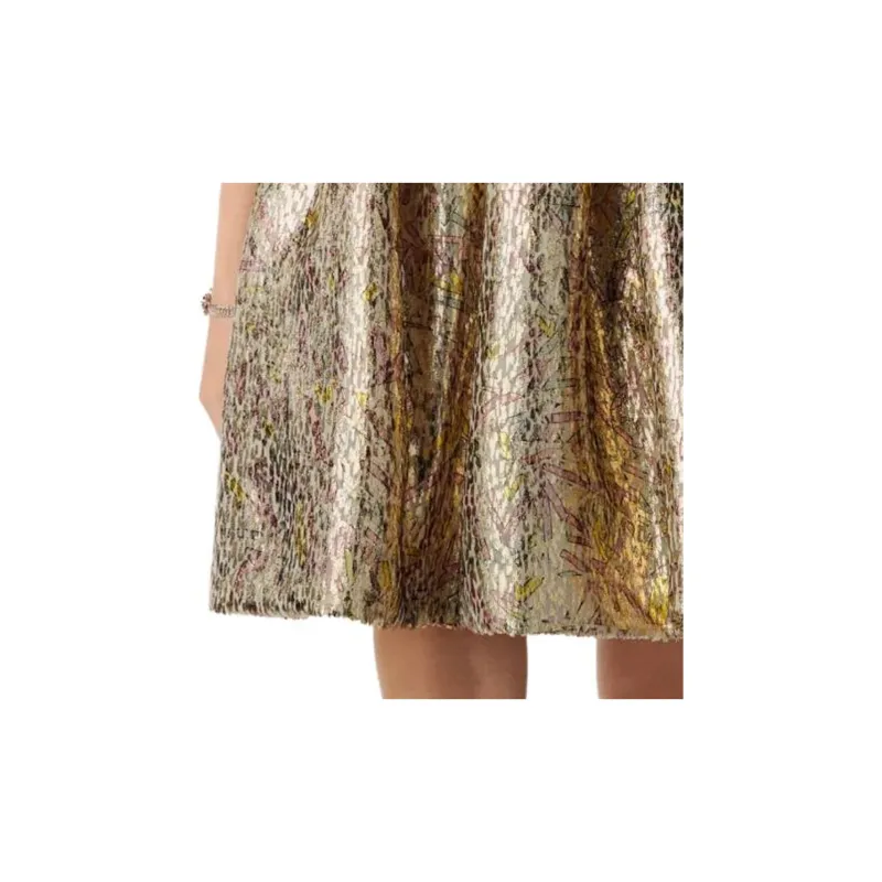 CHANEL Spring/Summer 2023 Casual Long Skirts Women's Gold-6