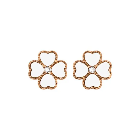 Heart To Heart 18K Gold Stud Earrings Women's-7