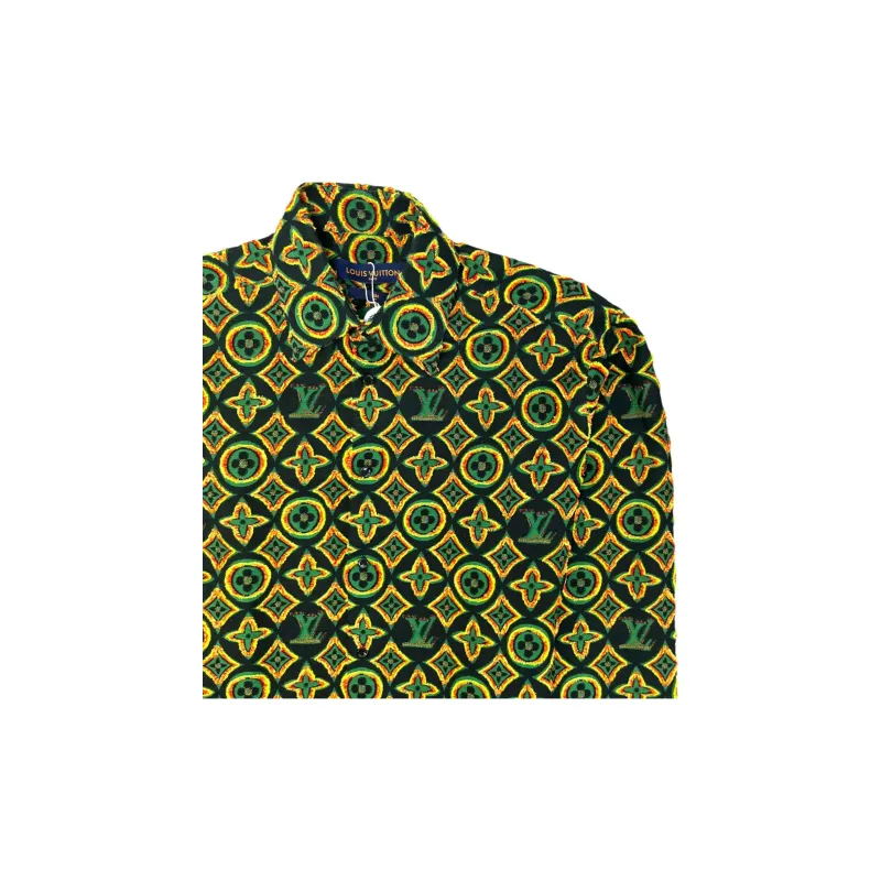 LOUIS VUITTON Shirt Men's Green-4