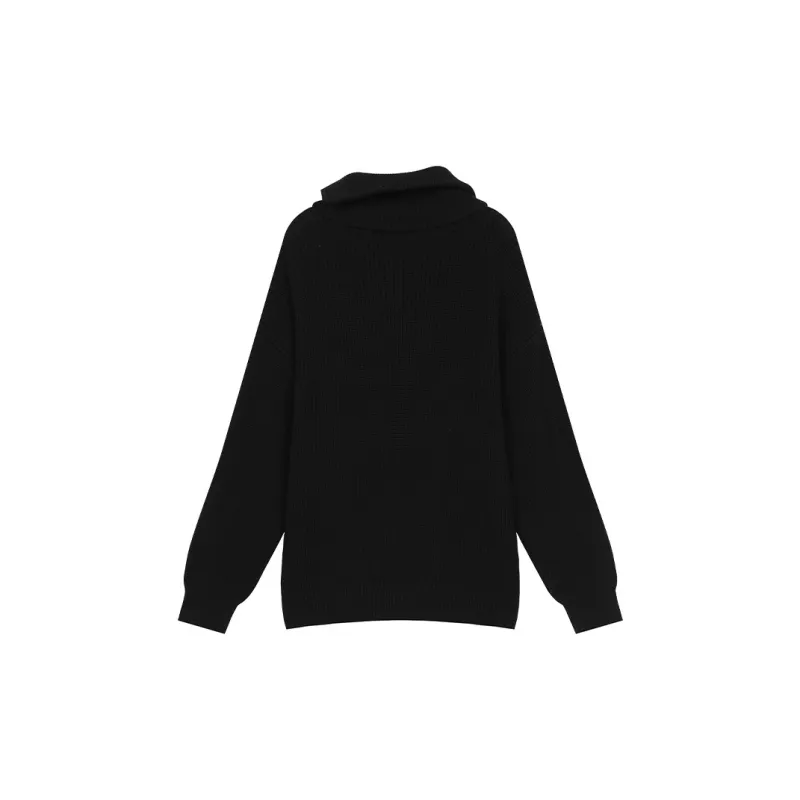 ELF SACK Sweater Women's Urban Chic Style Black-1