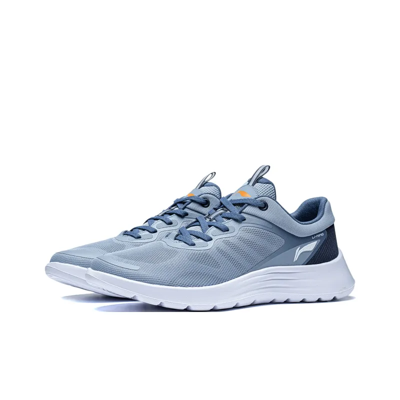 LiNing Feather Shock Absorbers With Slip Resistant And Abrasion Resistant Properties Low Top Running Shoes Men's Blue-2