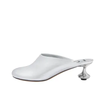 LOEWE Toy Slip Resistant Closed Toe Slippers 4.5cm Women's Silver