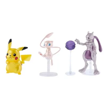 BANDAI Pokémon Mewtwo+Dreamy+Pikachu Model Kits Electroplated Color Edition