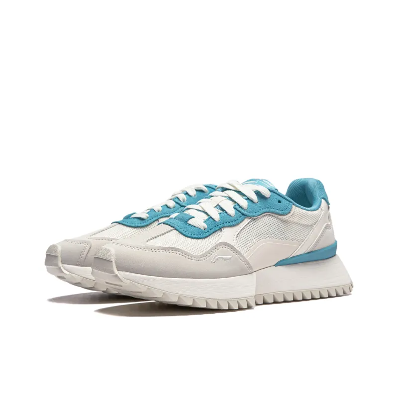 LINING Sports Life Collection Casual Shoes Women's Low Top Ivory/Silver Birch Gray/Light Lake Blue-2