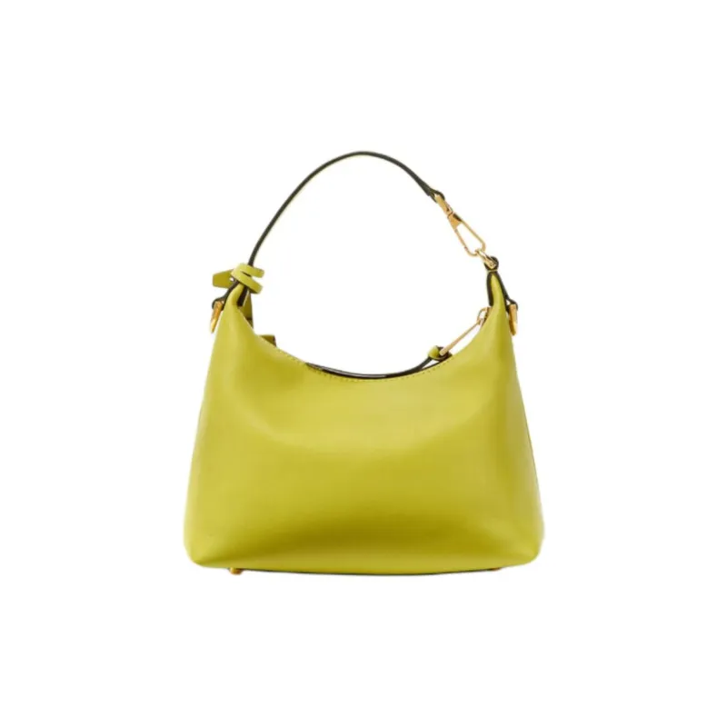FANSIZHE Tag Lambskin Crescent Bag, Shoulder Bag, Crossbody Bag, Handbag Regular Women's Green-2
