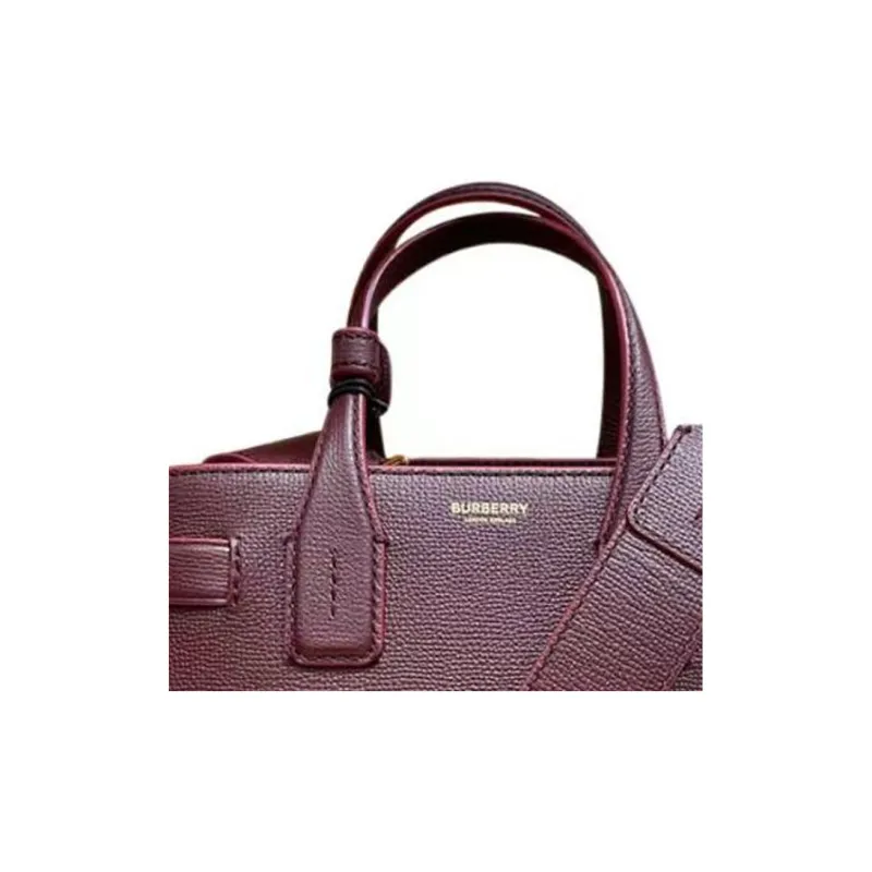 Burberry Leather Shoulder Bag Crossbody Bag Handbag Women's Burgundy-2