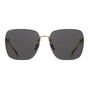 GUCCI Metal Square Sunglasses Women's Gold