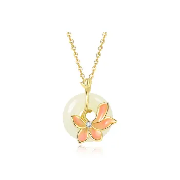 WEITIANXUAN Hetian Jade Necklaces White Jade/Pale Greenish White Jade Unisex