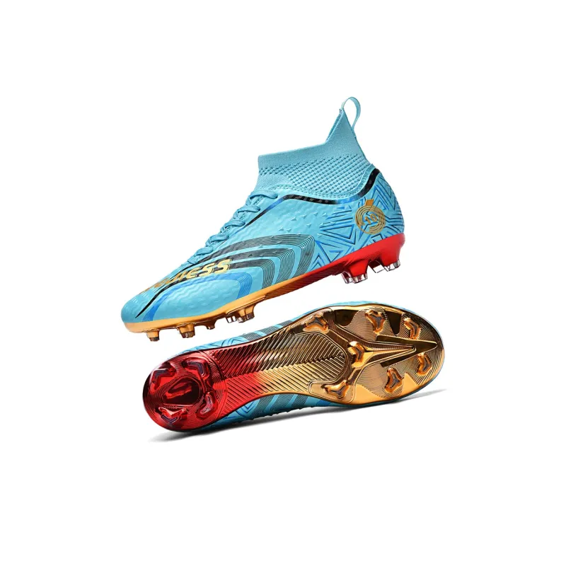 CAMKIDS Slip Resistant Anti Kick Lightweight Cushioning Support High Top Kids' Soccer Shoes Teenagers-15
