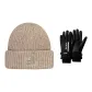 Brown Hats & Caps+Black Gloves