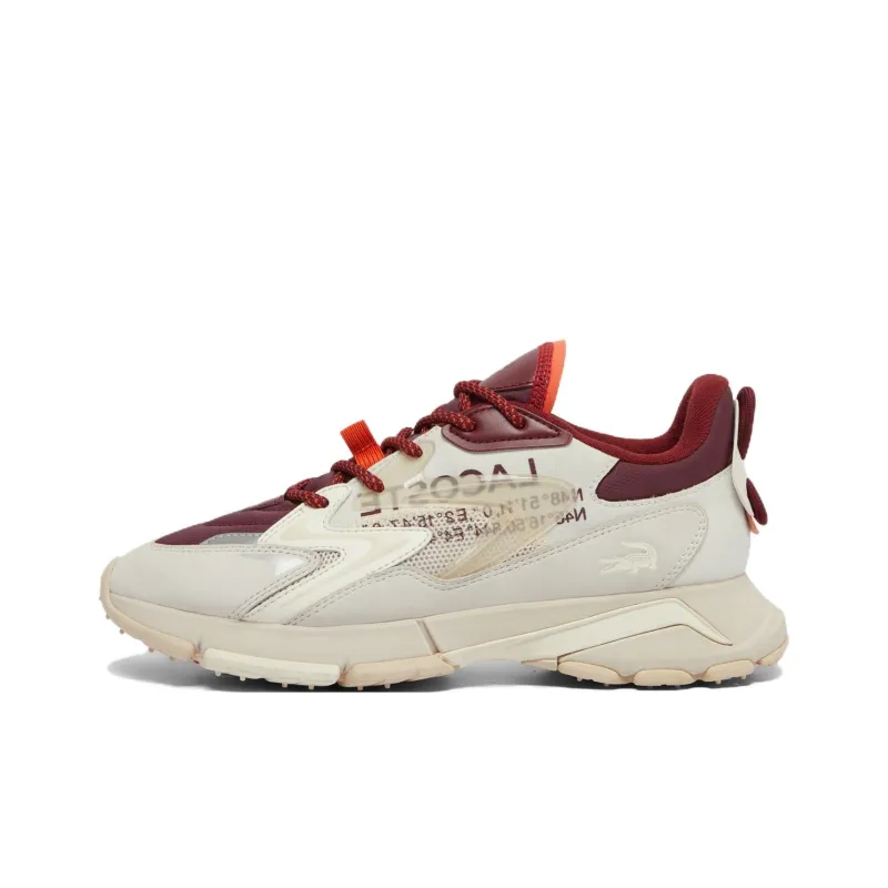 LACOSTE L003 Neo Tech Low Top Casual Shoes Men's Beige Red-0