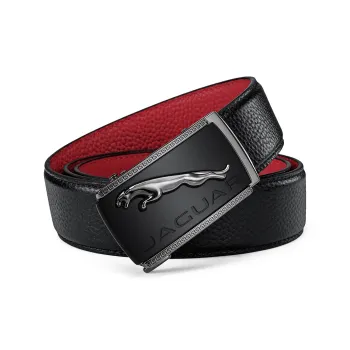 JAGUAR Boyfriend Cow Leather Belts Men's Black Width 3.5CM