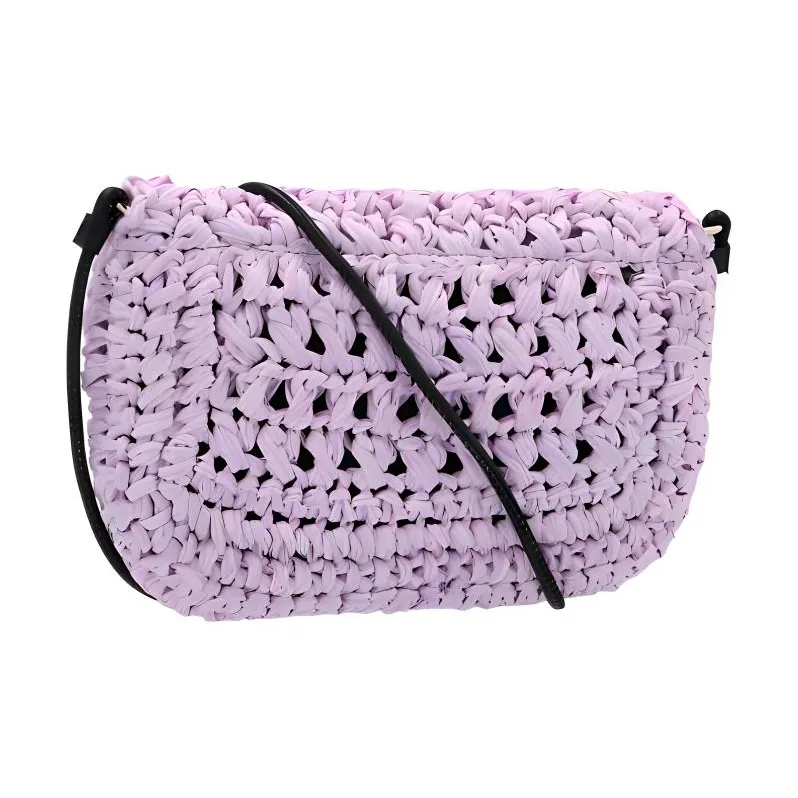 Furla 1927 Collection Straw Woven Crossbody Bag, Shoulder Bag Trumpets Women's Purple-1