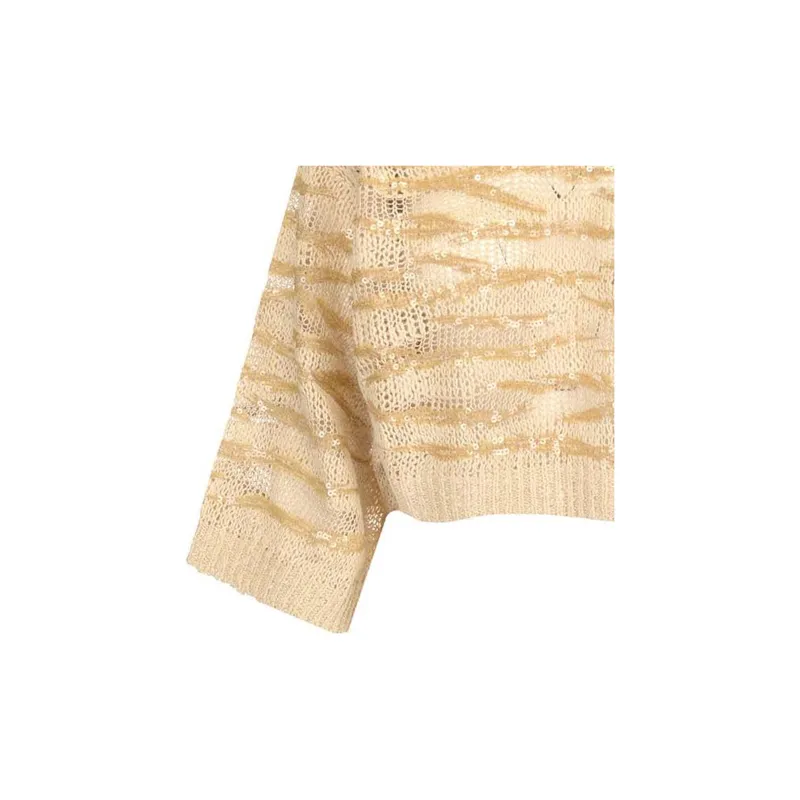 Brunello Cucinelli Sequin Embellished Knitted Jumper-5
