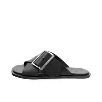 LOEWE Petal Abrasion Resistant Slide Slippers Women's Black