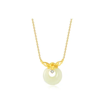 WEITIANXUAN Hetian Jade Necklaces White Jade/Pale Greenish White Jade Unisex
