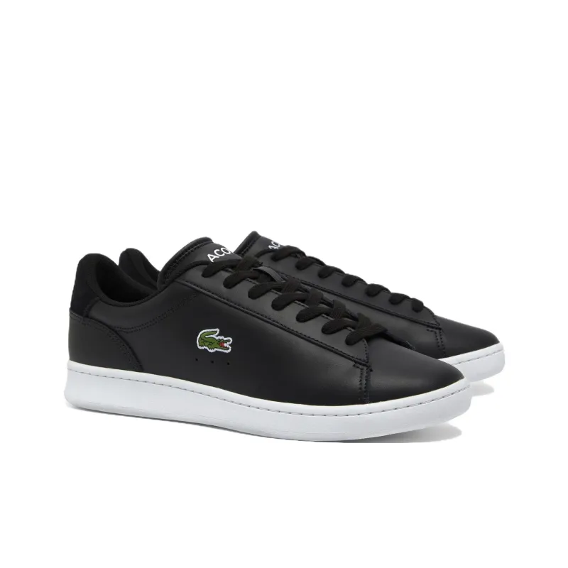 LACOSTE Carnaby Set Low Top Skateboard Shoes Men's Black White-1