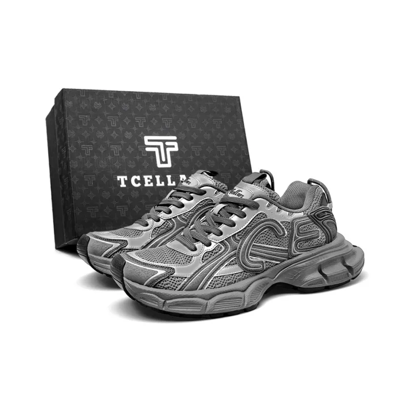 TCELLARS Cushioning Abrasion Resistant Breathable Coverage Lightweight Height Increasing Low Top Chunky Sneakers Unisex-1