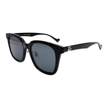 GUCCI Cool Urban Style Rectangular Square Sunglasses Black