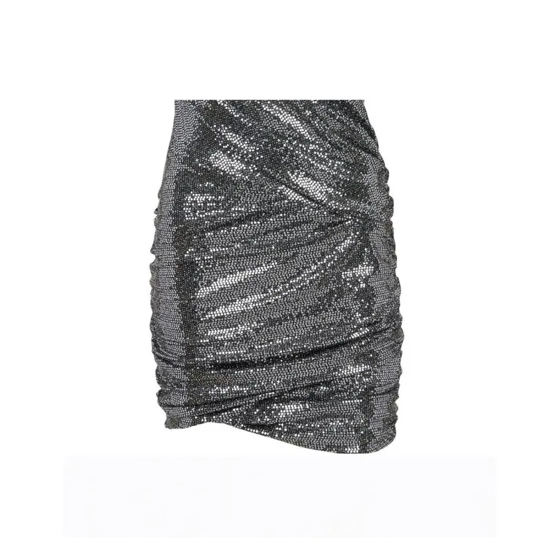 BALMAIN Ruched Wrap Sleeveless Mini Dress-1