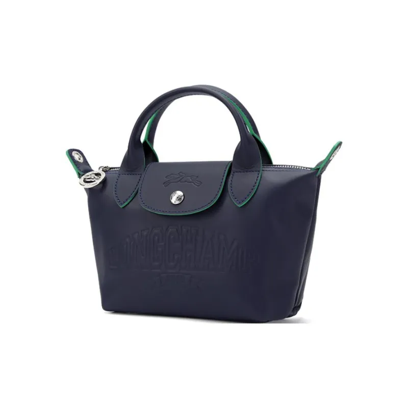 LONGCHAMP Le Pliage Xtra Cow Leather Shoulder Bag, Crossbody Bag, Handbag Mini Women's Marine Blue-1