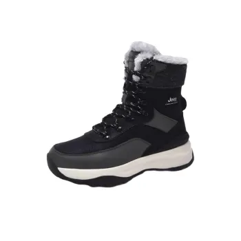 Jeep Warm And Wear Resistant Crew Snow Boots Men's Black