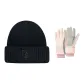 Black Hats & Caps+Pink Glove