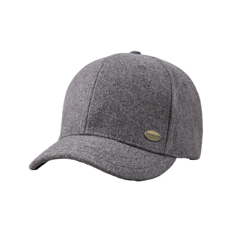DENSSYNE Woolen Baseball Caps Men's Black-0