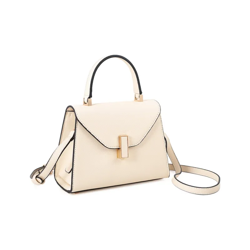 Vigno Synthetic Leather Crossbody Bags Handbags Regular Women's Ecru/Black/Red-1