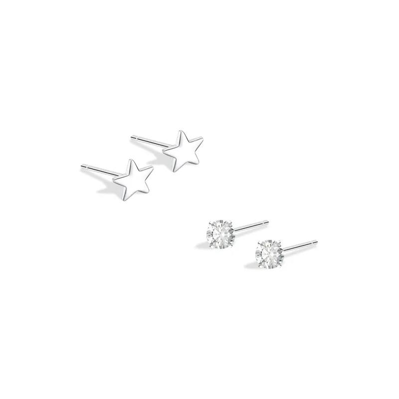 BLANK IN BLANK Sterling Silver Stud Earrings Women's Birthday Box-18