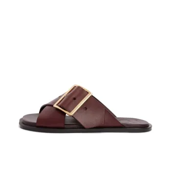 LOEWE Petal Slide Slippers Women's Burgundy