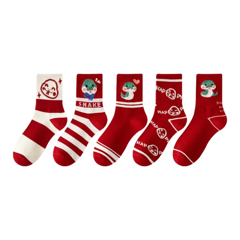 MIIOW Honmei Honmei Series Mid Calf Socks Unisex 5 Pack-6
