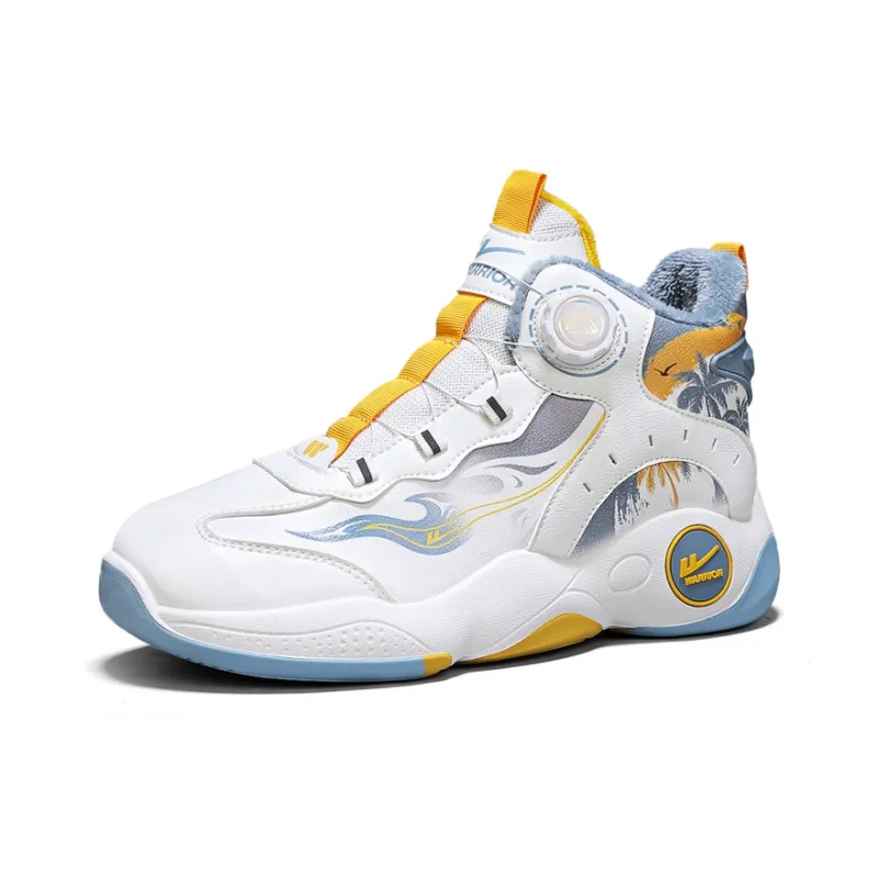 WARRIOR Basketball Shoes Men High Top White Black Yellow/White Light Blue Yellow/White Black Purple-8