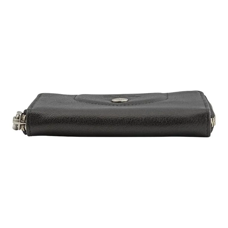 LONGCHAMP Leather Coin Purse Mini Women's Black-1