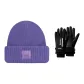 Purple Hats & Caps+Black Gloves
