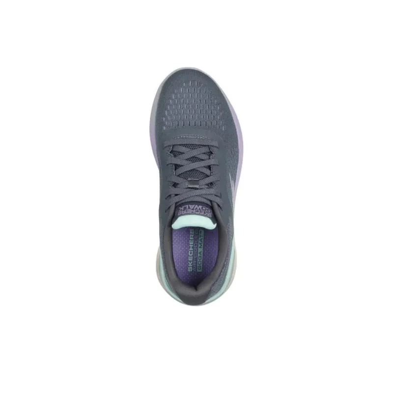 Skechers GO WALK Air 3.0 Anti-Slip Wear-Resistant Low-Top Casual Shoes Women's Gray Cyan-4