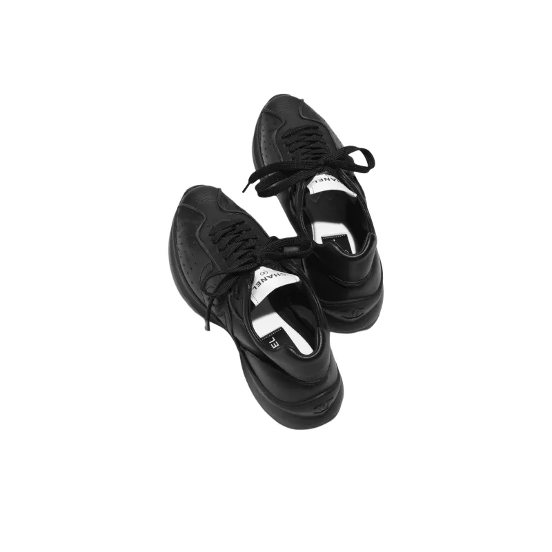 CHANEL Low Top Casual Shoes Women's Black-3