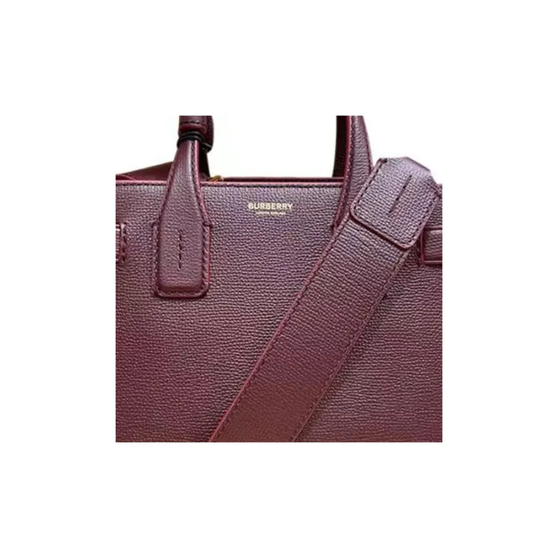 Burberry Leather Shoulder Bag Crossbody Bag Handbag Women's Burgundy-3