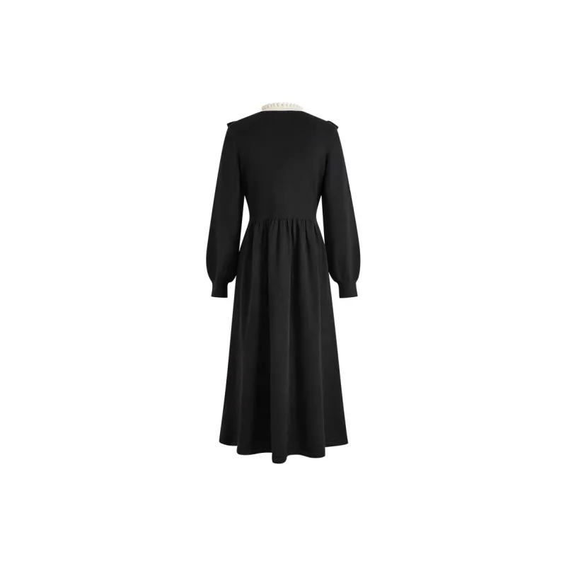 KUOSE Long Sleeved Dress Women's Black-1