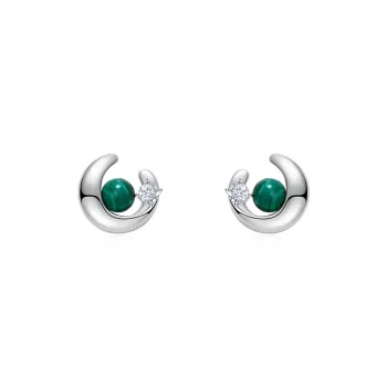 HUSSAIN Malachite Earrings Women's