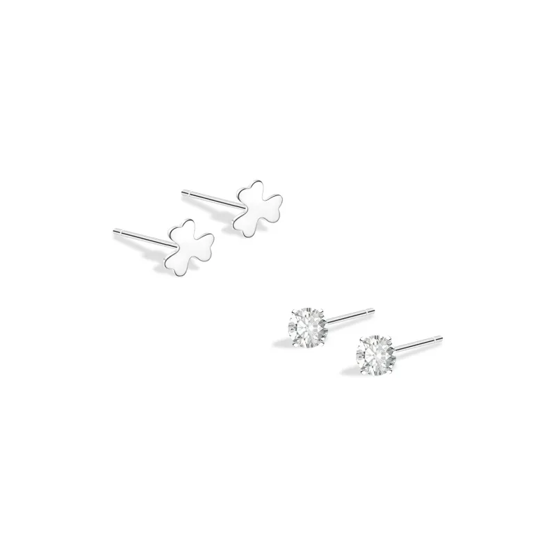 BLANK IN BLANK Sterling Silver Stud Earrings Women's Birthday-17