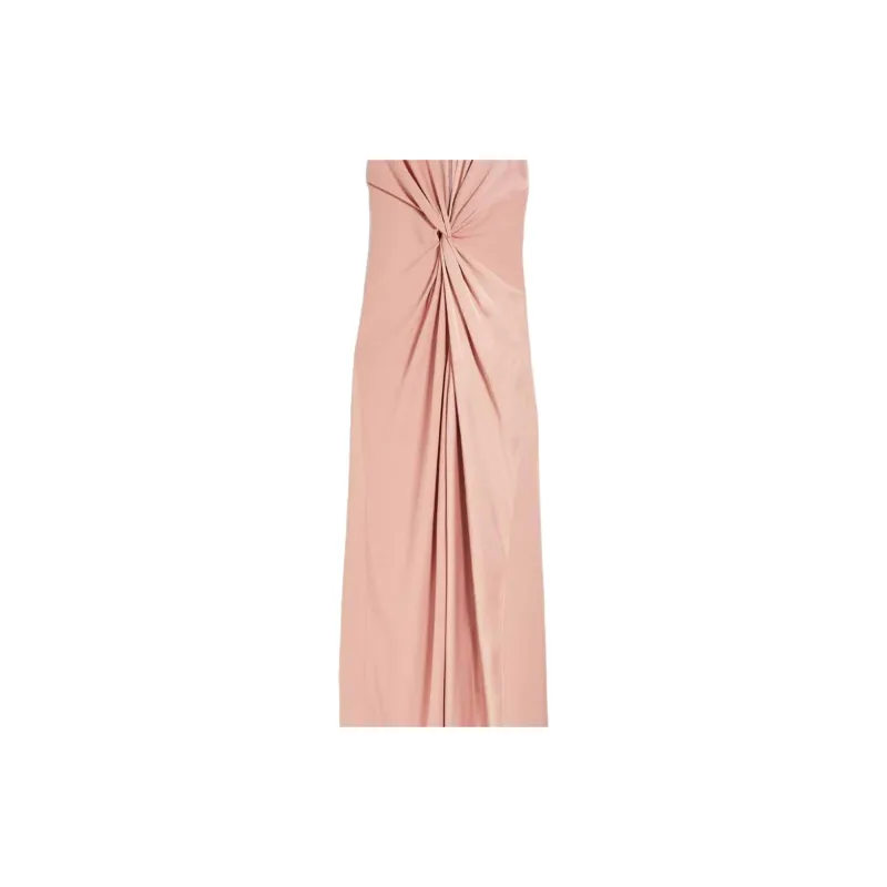 MaxMara Envers Satin Draped Dress Sleeveless Dress Women's Pink-5