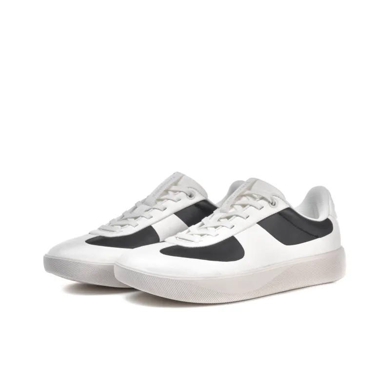 TREEPERI Coverage Slip Resistant, Abrasion Resistant, Balance, Lightweight Low Top Skateboard Shoes Unisex White Black-1