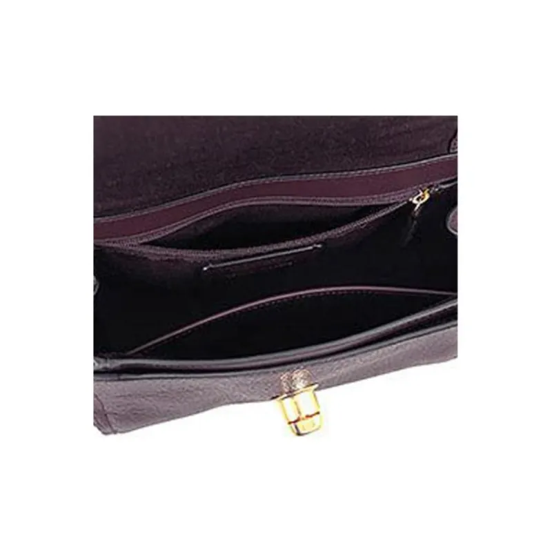 COACH Faye Cow Leather Shoulder Bag Women's Dark Reddish Purple-3