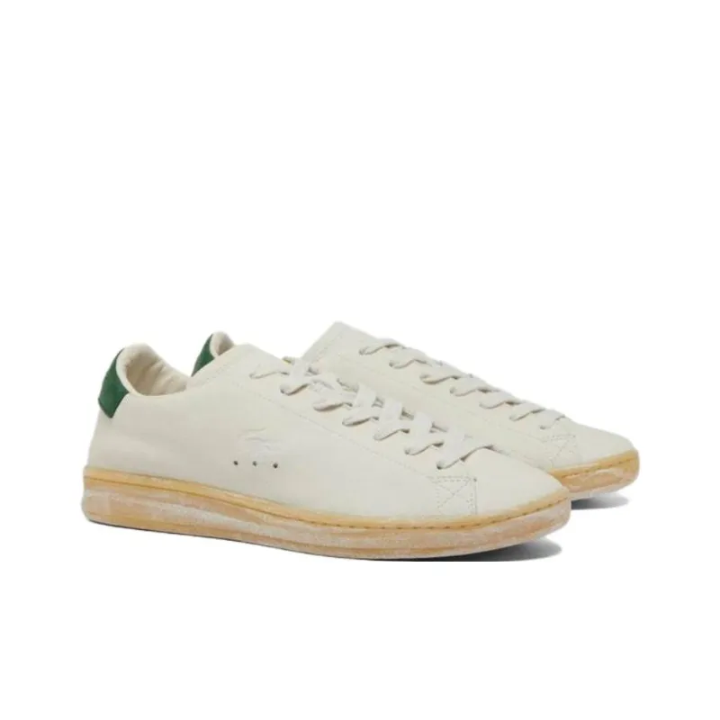 LACOSTE Carnaby Set Low Top Skateboard Shoes Men's White Green-1
