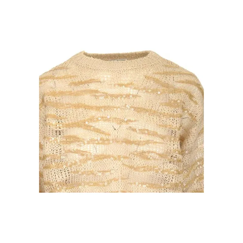 Brunello Cucinelli Sequin Embellished Knitted Jumper-6