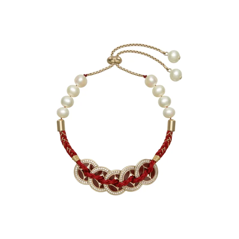 RiotLILY Cubic Zirconia+Pearl Bracelets Unisex-4