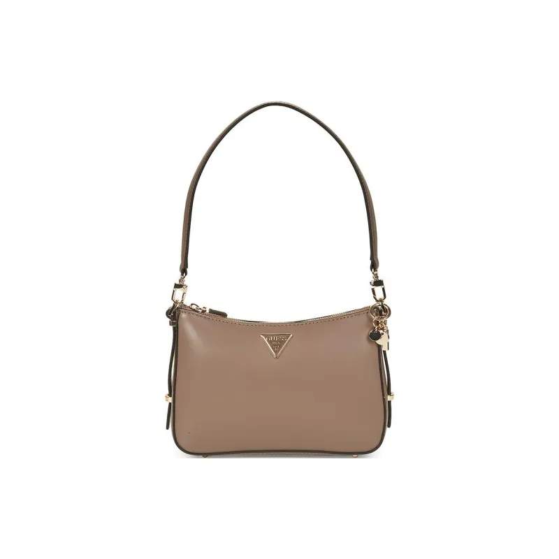 GUESS Synthetic Leather Shoulder Bag, Handbag Medium Size Women's Taupe-0