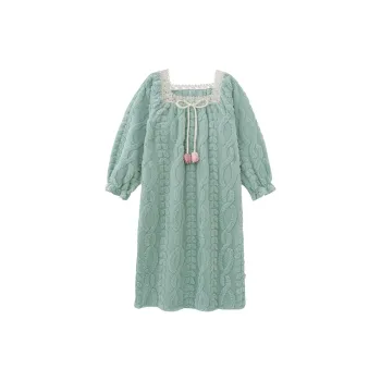 CAIHENGTONG Nightgown Women's Butterfly Tulip Blue